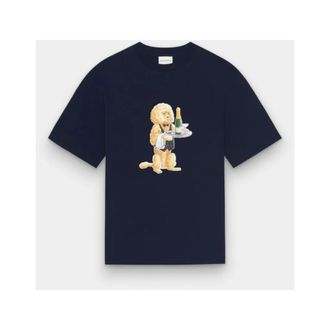 Dr&ocirc;le de Monsieur Tops, Heren, Blauw, M, Katoen, Le T-Shirt Poodle