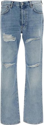 Acne Studios 1996M Distressed Jeans - Heren - Regular Fit Jeans - Blauw - L - Katoen - Jeans