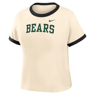 Nike Womens College (Baylor Ringer T-Shirt in Brown | IV9295-120