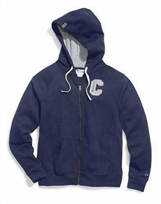 Champion Womens Heritage Logo Full Zip Athletic Jacket - Plus In Imperial Indigo