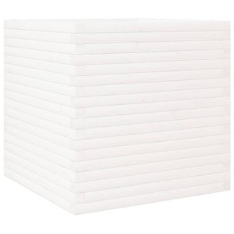 Berkfield Home Garden Planter White 70x70x68.5 cm Solid Wood Pine