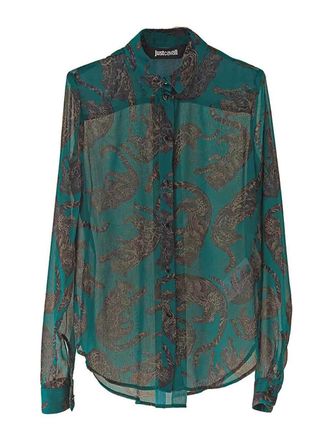 Just Cavalli Crepe leopard shirt