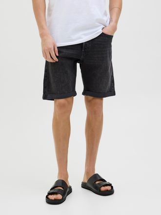 Jack & Jones Shorts JACK & JONES JJIORIGINAL mit stylischem Aufschlag und Knopf, Herren, Gr. XXL, N-Gr, blau (schwarz denim pack:am 363), Web, Obermaterial: 98% Ba