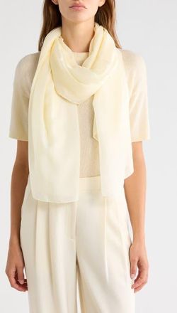 Nordstrom Silk Scarf in Ivory Vanilla at Nordstrom