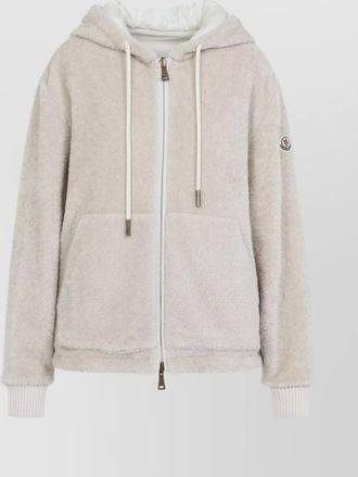 Moncler hooded cardigan featuring front pockets