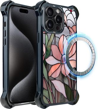 OEM Funda Ibizu Dropguard Ultra Para Iphone 15 Pro Max Con Magsafe, Color Cristal, Rosa Magnolia