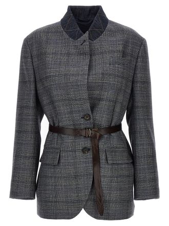 Brunello Cucinelli Monile Houndstooth Blazer