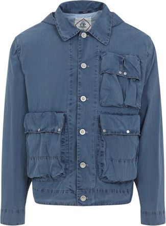 C.P. Company Goggle Jacket - Heren - Spijkerjassen - Blauw - M - Katoen - Jassen