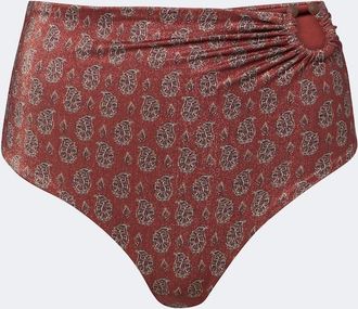 Johanna Ortiz Gathered printed bikini bottom