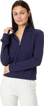 Travis Mathew Cloud 1/2 Zip Womens Jacket Navy : 2XL, Cotton/Polyester/Spandex