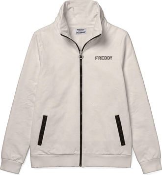 Freddy Felpa Regular con Zip e Collo Alto Arricciato Donna