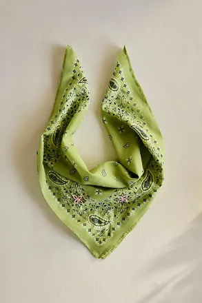 Terrain Embroidered Paisley Cotton Bandana
