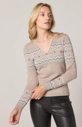 Alp N Rock Yevette Ii Knit Top In Heather Stone