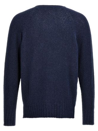 Maryya Cotton-Blend V-Neck Sweater - Navy