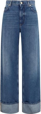 Dolce & Gabbana Jeans met rechte pijpen - Dames - Jeans - Blauw - Maat: XS Denim