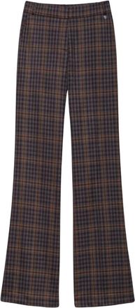 Aniye By 181103 Pantalones Rectos a Cuadros - Trousers - Mujer - Marr&oacute;n - L
