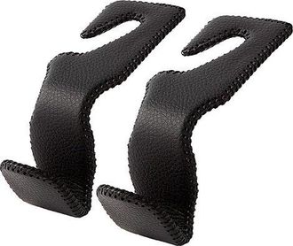 OEM Juego De 2 Ganchos Para Reposacabezas De Coche, Organizador Para El Asiento Trasero, En Piel Negra, Para Colgar Bolsos, Mochilas Y Abrigos