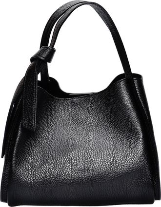 Anna Luchini Zwart Rundleer Tas
