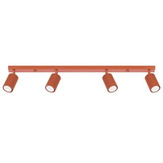 Wonderlamp L&aacute;mpara de techo de aluminio rojo con 6 focos