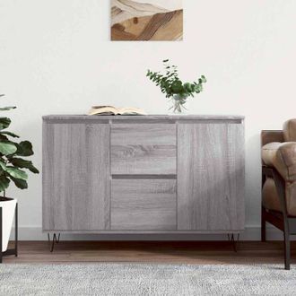 vidaXL Credenza Grigio Sonoma 101,5x35x70 cm in Legno Multistrato - Vidaxl