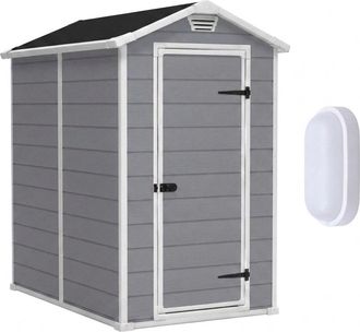 Keter Manor 4x3 Caseta De Jard&iacute;n + Iluminaci&oacute;n Exterior Led Incluida (230446-wo744)