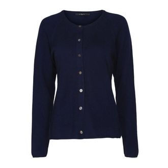 BTF-CPH Cardigan in pregiato cashmere - - Knitwear - Donna - Blu - 2XL