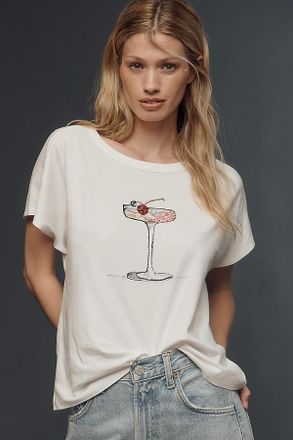 Maeve Embroidered Cocktail Tee