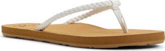 Roxy Costas Flip Flop in White at Nordstrom Rack, Size 10