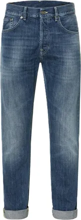 Dondup Straight-Leg Jeans with Medium Wash and Rolled Cuffs