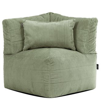 Icon Brand Puf sill&oacute;n de esquina modular en pana verde salvia