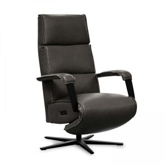 Oviala Sill&oacute;n de relajaci&oacute;n el&eacute;ctrico de cuero negro