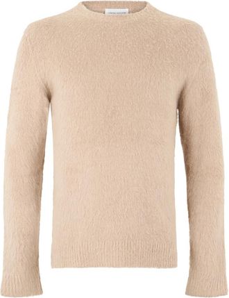 Roberto Collina Trui met ronde hals - Heren - Ronde hals truien - Beige - L - Katoen - Truien & Vesten