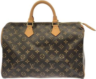 Louis Vuitton Monogram Marron Coated Canvas Boston Bag (Pre-Owned)