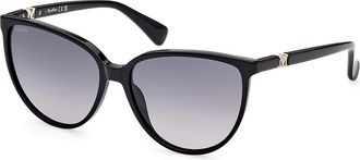 Max Mara MM0045 01B Womens Sunglasses Black Size 58