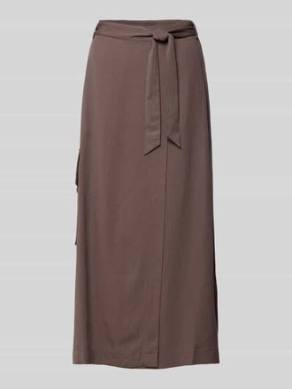 Christian Berg Maxirock mit seitlichen Eingrifftaschen in Schoko, Größe 36