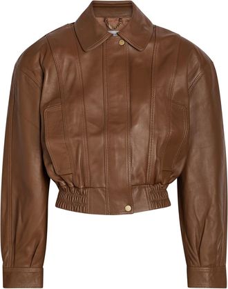 Ronny Kobo Samson Panelled Leather Jacket - Brown - M (UK12 / M)