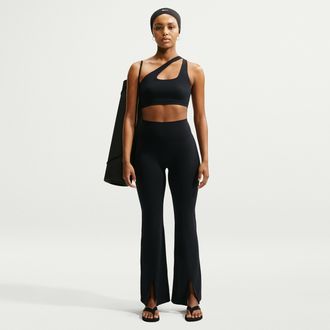 Nike Womens Zenvy High-Waisted Flared Leggings in Green | IV1577-391