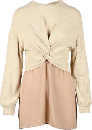 Emy-&Ograve; Beige Knot Knitwear Top