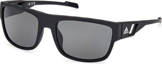 Adidas Sport SP0082 Polarized 02A Mens Sunglasses Black Size 60