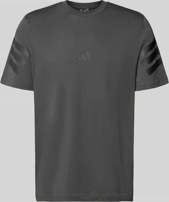 adidas Relaxed Fit T-Shirt aus reiner Baumwolle in Anthrazit, Gr&ouml;&szlig;e XXL