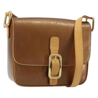 Louis Vuitton Pre-owned Cross Body Bags, female, Brown, Size: ONE SIZE Pre-owned Vintage Patent Leather Shoulder Bag