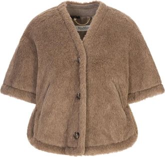 Max Mara Fiorire4 Short Cape - female - Max Mara - Faux Fur & Shearling Jackets - Brown - M/L - Jackets