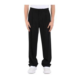 BONSAI Loose Fit Wide Leg Trousers - male - Bonsai - Straight Trousers - Black - S - Trousers