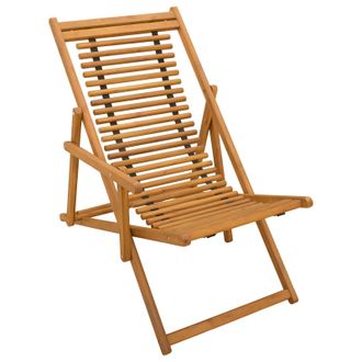vidaXL Silla De Terraza 3 Posici&oacute;n Madera De Eucalipto Maciza Natural Vidaxl