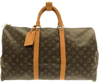 Louis Vuitton Monogram Marron Coated Canvas Boston Bag (Pre-Owned)