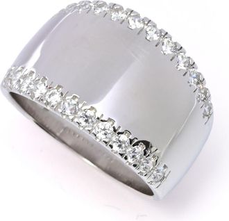 Sorrento Sorrento Italian Silver 0.64 DEW Simulated Diamond Tapered Band Ring