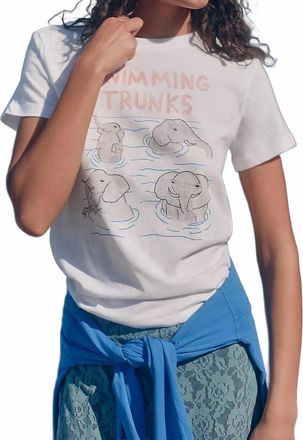 Unfortunate Portrait Swimming Trunks Shirt In White