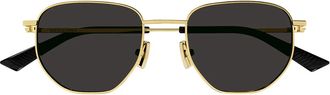 Bottega Veneta Sunglasses Bv1301 S 001 Gold/Grey Unisex