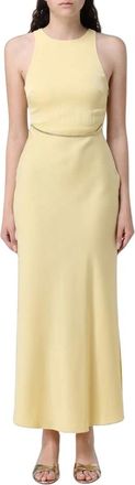 A|X Armani Exchange Midi Satin Jurk - Dames - Jurken - Geel - Maat: S Satijn