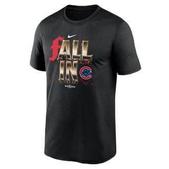 Nike Chicago Cubs 2026 Postseason Fall In Legend Nike Mens Dri-FIT MLB T-Shirt in Black | NKGK00AEJW-J7D